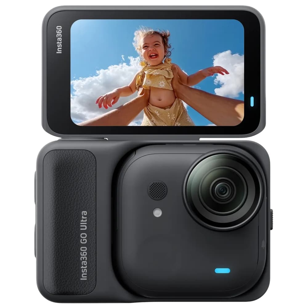 Câmera de Ação Insta360 Go Ultra Pequena Mãos Livres 4K Preto