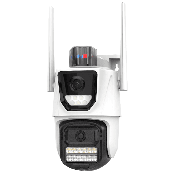 Câmera de Segurança Geral P17-Qq6 6MP Dual Lens com Microfone Alarme Detecção Humana Visão Noturna App Icsee Branco