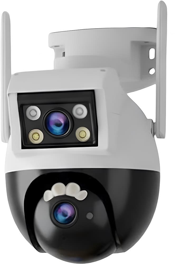 Câmera de Segurança Satellite A-CAM8005D 4MP Wi-Fi - Branco/Preto