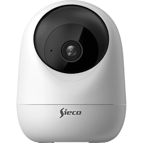 Câmera de Segurança Sieco S33 Interna Wifi 1080P Microfone Alarme Detecção Humana Visão Noturna Branco/Preto