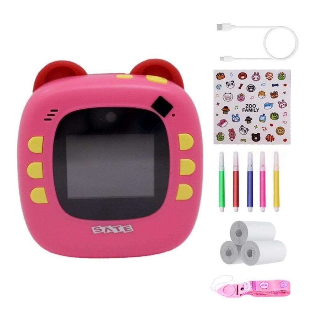 Câmera Infantil com Impressora Satellite A-Dv946 Rosa