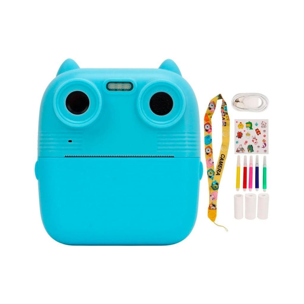 Câmera Infantil Satellite A-Dv915 com Impressora Azul