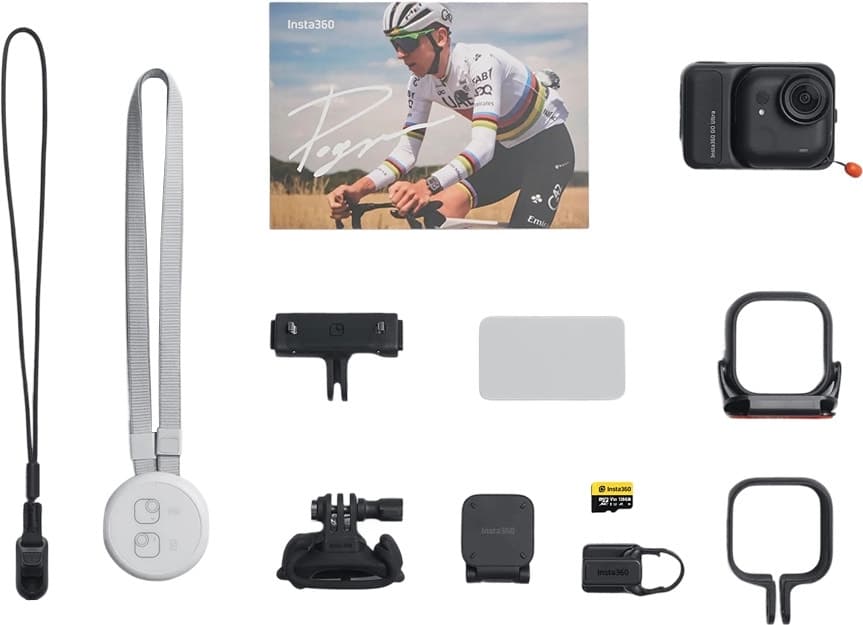 Câmera Insta360 Go Ultra 4K Hands Free Premium Cycling Bundle (GOUltra48) Preto