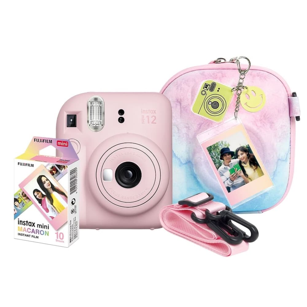 Câmera Instantânea Fujifilm Instax Mini 12 Kit Rosa Claro
