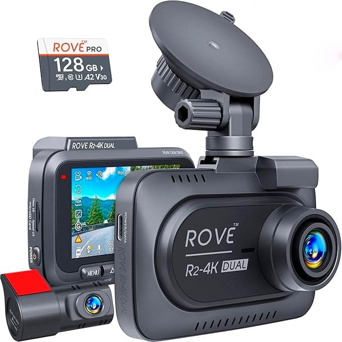Câmera Veicular Rove R2-4K Dual Channel 4K Dash Cam