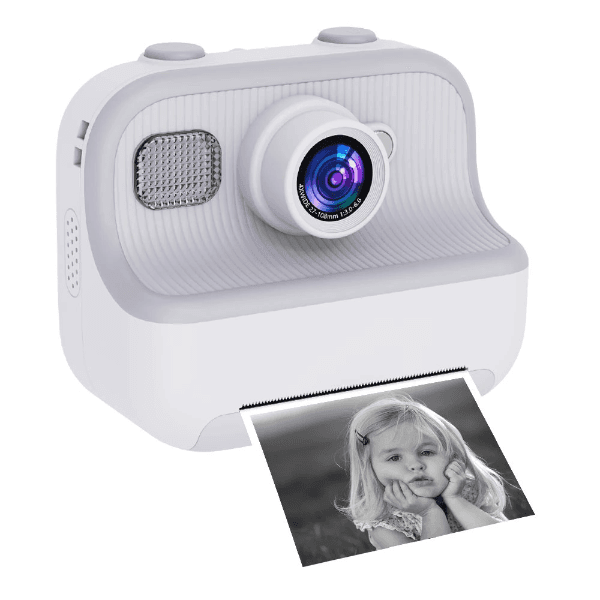 Câmera Infantil Printing M8 2.4" 1000mAh Inclui Papel Térmico (3 Peças) Branco/Cinza
