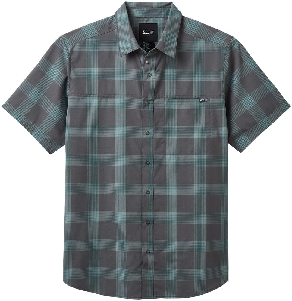 Camisa 5.11 Tactical Wyatt S/S Plaid Shirt Storm Plaid