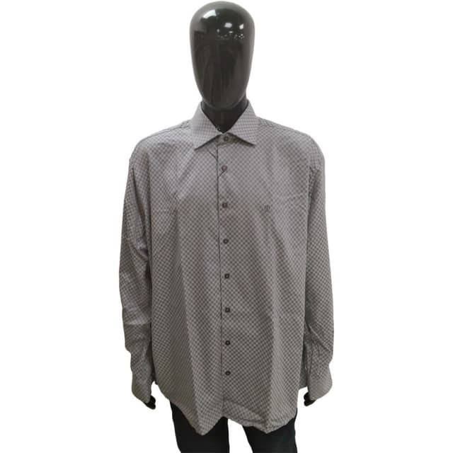 Camisa Masculina Individual 3-02-00113-095 3 Cinza Xadrez Tam. 03