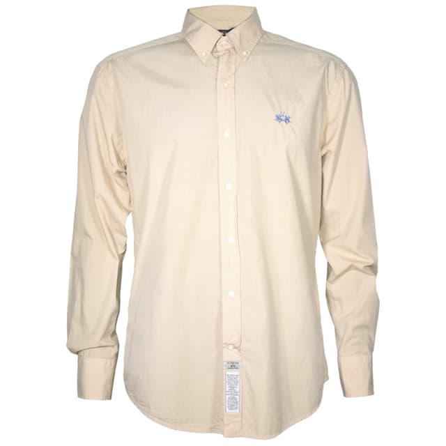Camisa La Martina Masculino Lisa 03 Khaki M Regular Tam. M