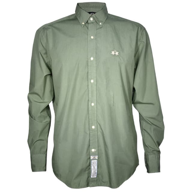 Camisa La Martina Masculino Lisa Verde Regular Xl