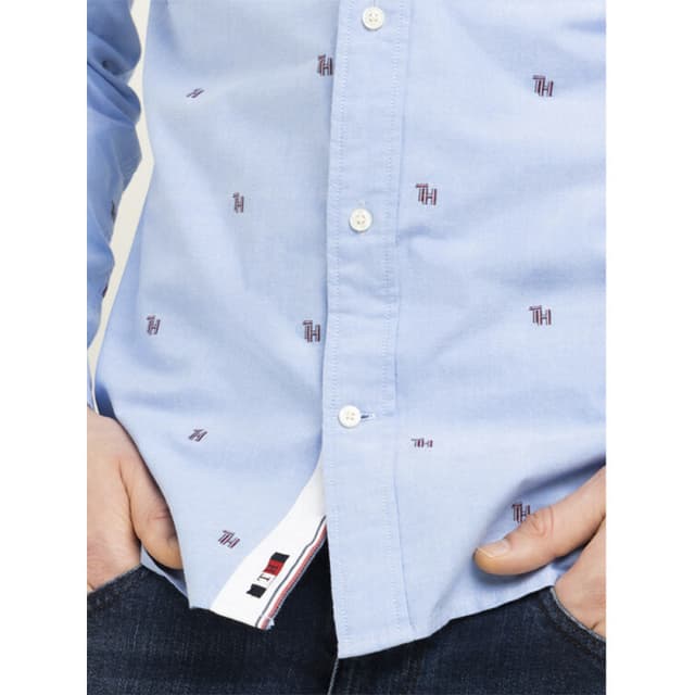 Camisa Tommy Hilfiger Masculino MW0MW12204 S Copenhagen Blue Tam. S