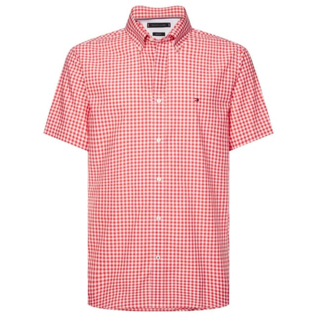 Camisa Tommy Hilfiger Masculino MW0MW12678 S Vintage Red / White