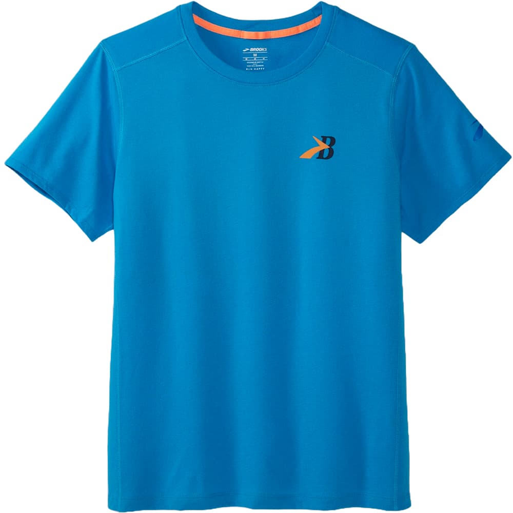 Camiseta Masculina Brooks Distance Short Sleeve 2.0 Xxl Azul