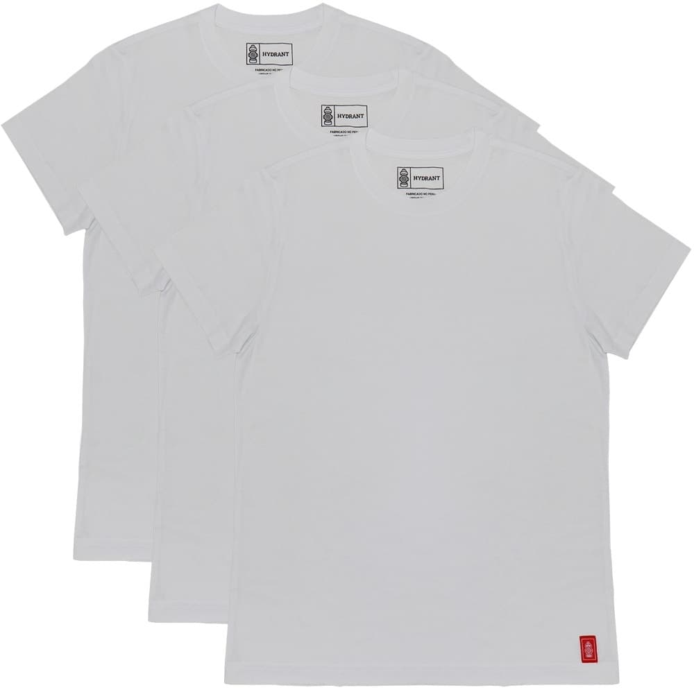 Camiseta Masculina Hydrant Th00001 Branca (3 Unidades)