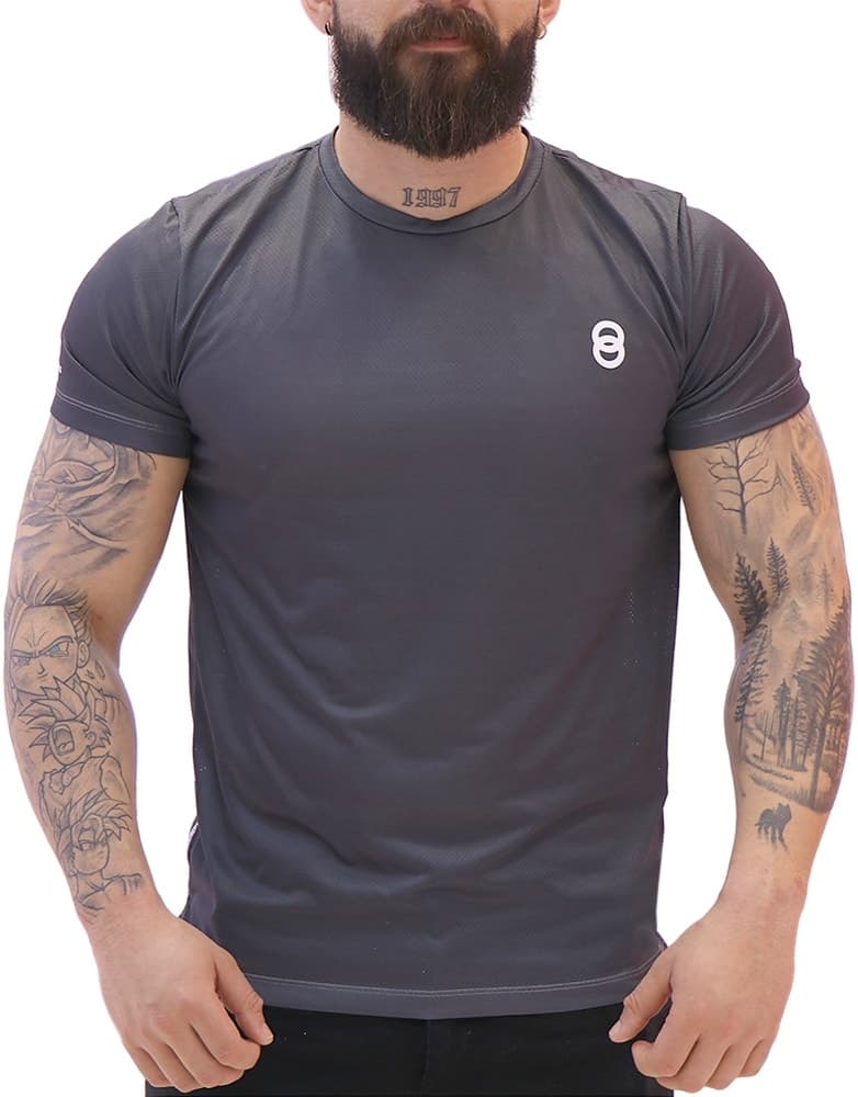 Camiseta Joog Aero Dry Poliéster Logo Pequeno Cinza