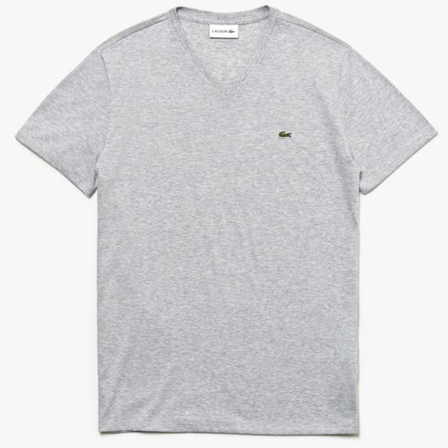 Camiseta Masculina Lacoste Th6710-21-Cca 007 Prata