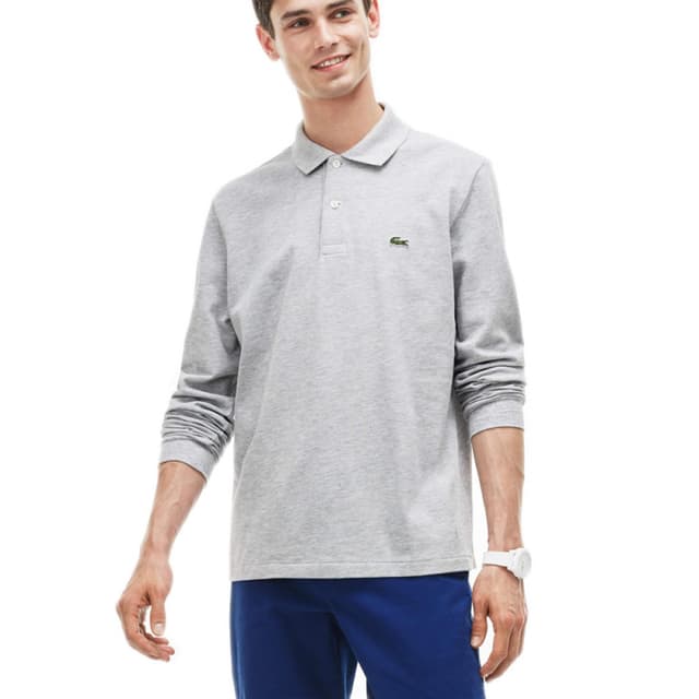 Camiseta Polo Masculina Lacoste L1313-Cca 07 Cinza