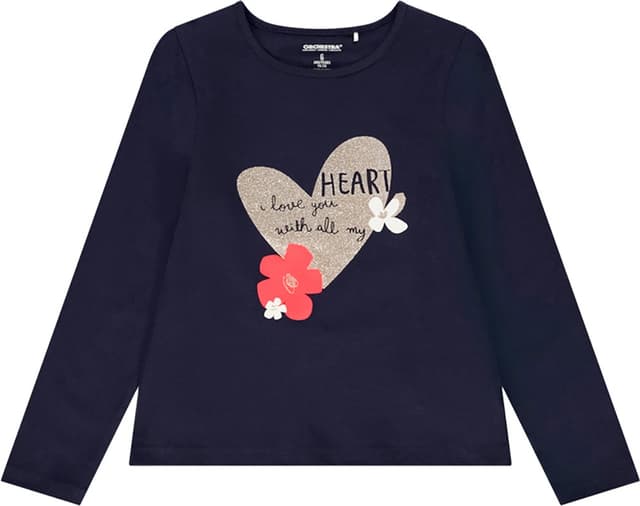 Camiseta Orchestra Manga Longa Infantil Hfiqgu-Blf Feminina