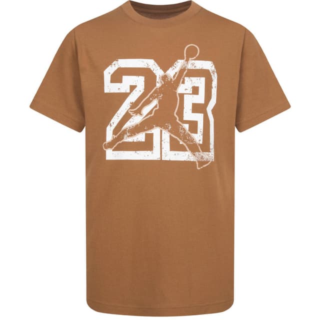 Camiseta Infantil 95C529X4A Masculina Jordan 23 Jumpman L Marrom