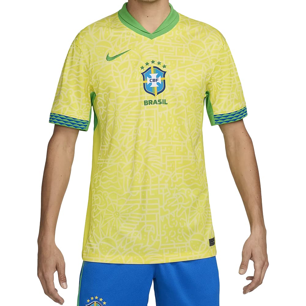 Camiseta Masculino Nike Brasil Dri-Fit Stadium Jersey M Amarelo