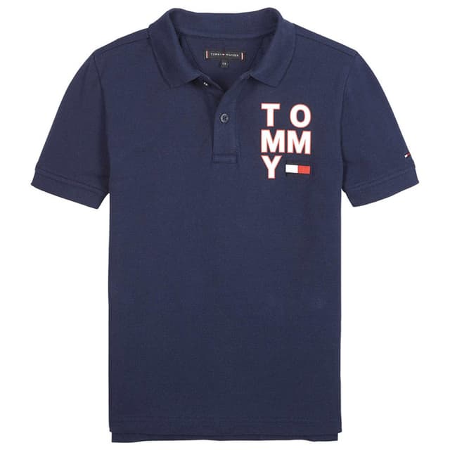 Camiseta Polo Infantil Masculino Tommy Hilfiger KB0KB05430-Cbk-03 08 Preto Íris Tam. 08