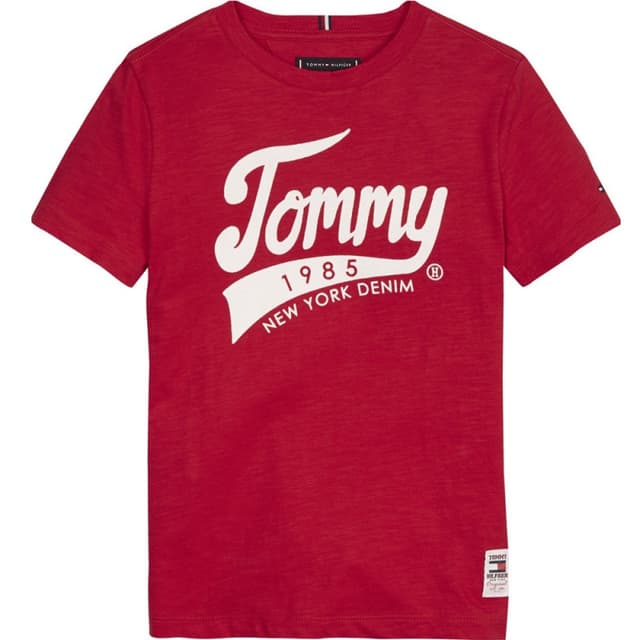 Camiseta Tommy Hilfiger Infantil Masculino M/C KB0KB05497-Xa9 08 Vermelho Tam. 08