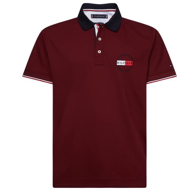 Camiseta Polo Masculino Tommy Hilfiger MW0MW12676-Vlp M Vermelho Intenso