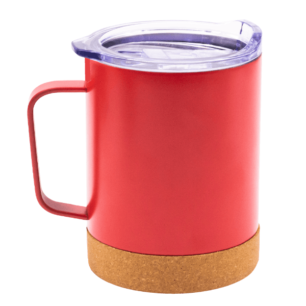 Caneca Térmica Geral para Café com Alça e Tampa 360 Ml Vermelha