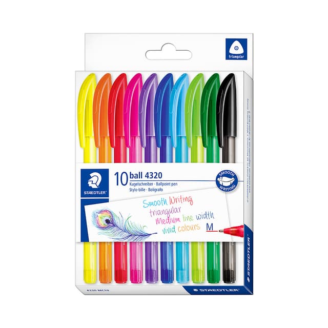 Caneta Esferográfica Retrátil Staedtler Ball 4320 Mc10 10 Unidades