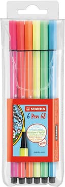 Anúncio: Caneta Pen 68 Stabilo Neon 6806-1 (6 Cores)