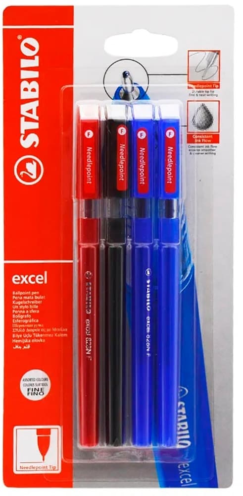 Caneta Stabilo Excel 828NFBL4B1 (4 Unidades)