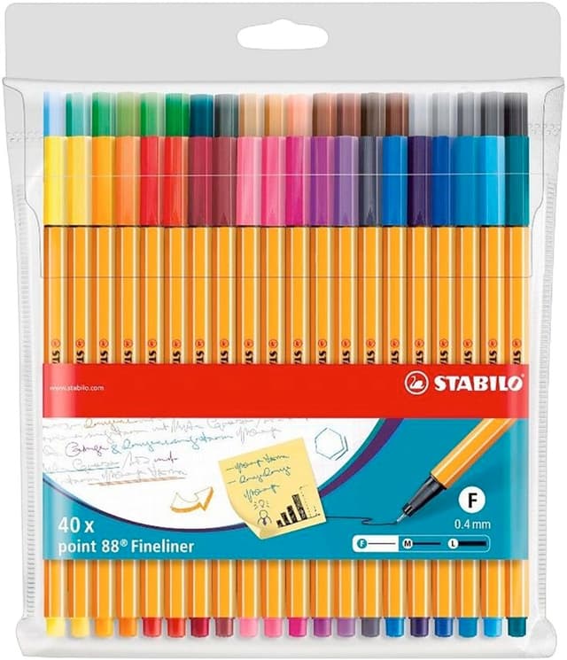 Caneta Fineliner Stabilo Point 88 - 8840-1- (40 Cores)