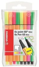 Anúncio: Caneta Stabilo Point 88 Fineliner/Pen 68 Mini Neoni - (8 Unidades)