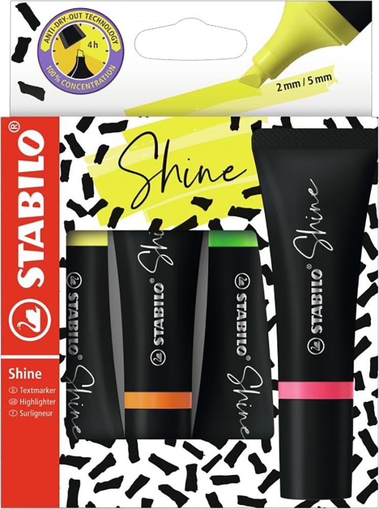 Caneta Stabilo Shine 76/4 (4 Unidades)