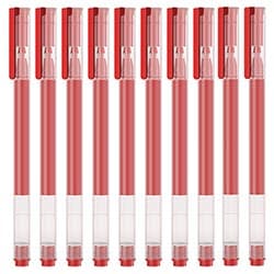 Caneta Esferográfica Xiaomi Mi Ballpoint Vermelho (Kit com 10)