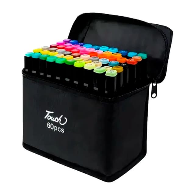 Kit de Canetas Coloridas Touch 60 Peças