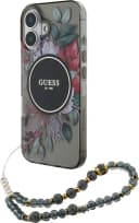 Anúncio: Capa com cordão Guess para iPhone 16 GUHMP16SHFWBRCESK - Flowers Black