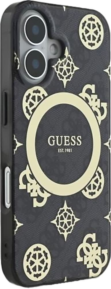 Capa Guess para iPhone 16 GUHMP16SH4PYEEK - Preto/Dourado