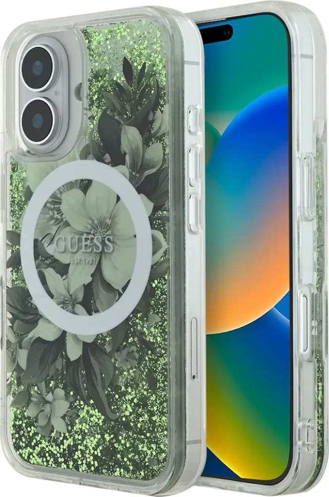 Capa Guess para iPhone 16 GUHMP16SLFMWTN - Verde