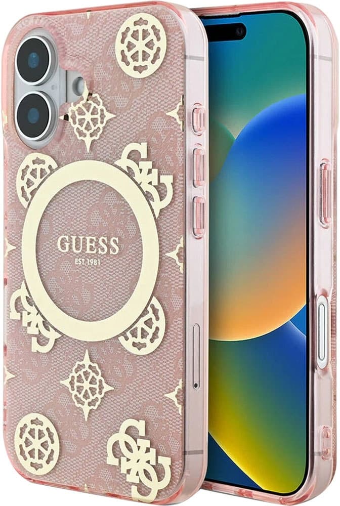 Capa Guess para iPhone 16 Plus GUHMP16MH4PYEEP - Rosa/Dourado