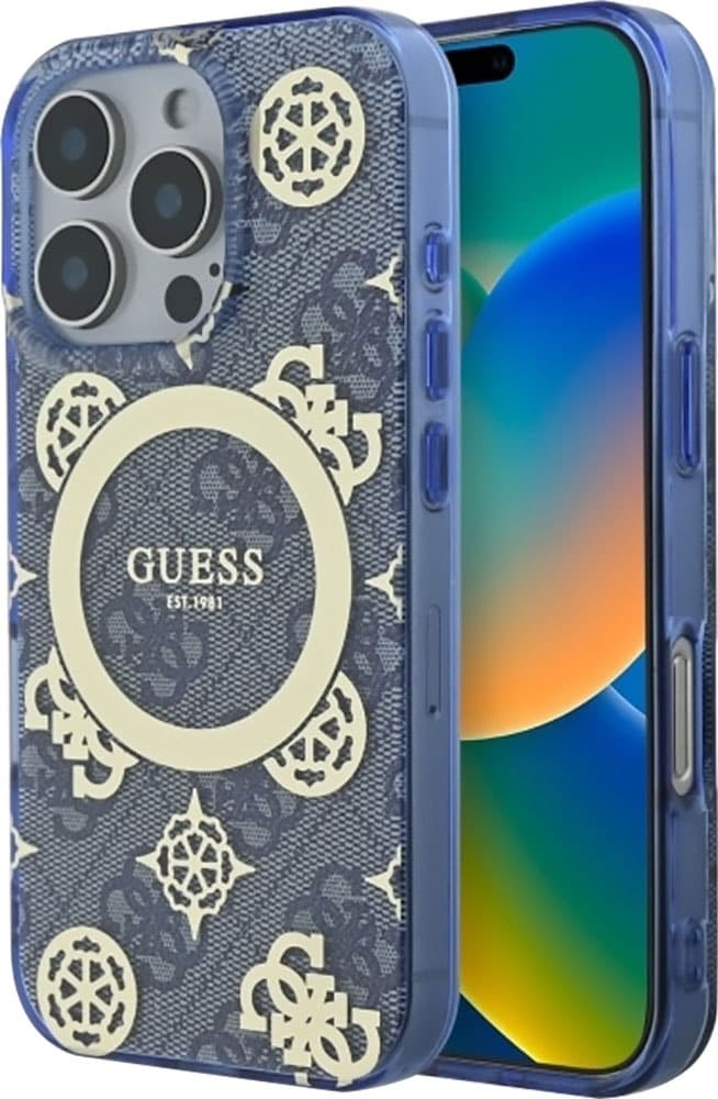 Capa Guess para iPhone 16 Pro GUHMP16LH4PYEEB - Azul