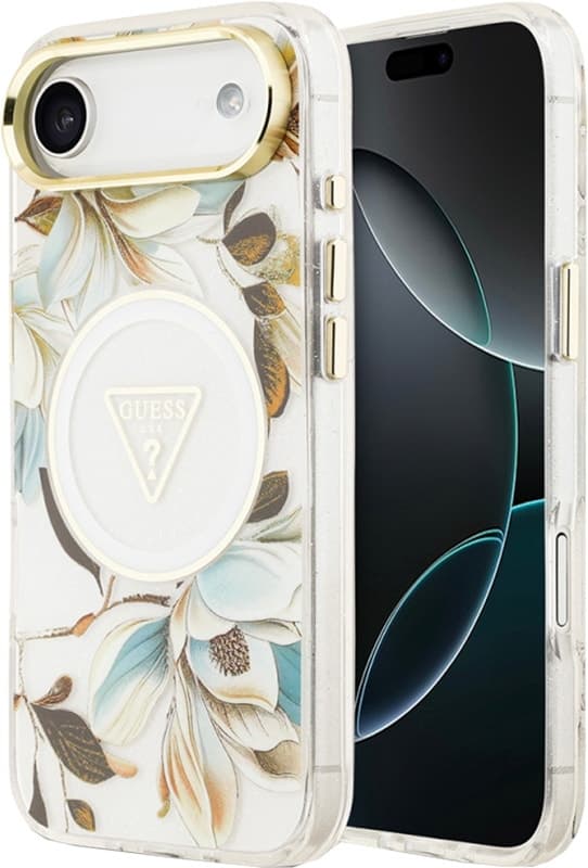 Capa Guess para iPhone 17 Air GUHMP17MHFLPEDH - Flores Branco