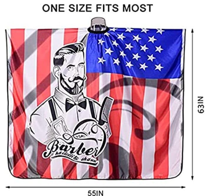 Capa para Barbeiros American Flag Barber Shop