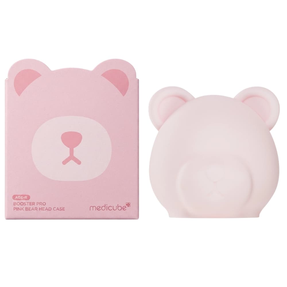 Capa Protetora Medicube Age-R Bear Head Case para Booster Pro - Rosa