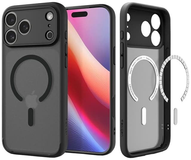 Capa Spigen para iPhone 18/17 Pro Max Crystal Hybrid Acs09601 Frost Black (MagFit)