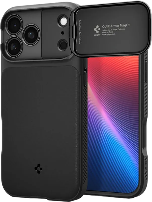 Capa Spigen para iPhone 18/17 Pro Optik Armor Acs09953 Preta (MagFit)