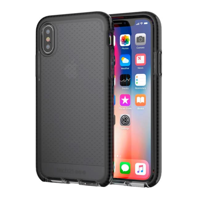 Capa Tech21 Evo Check para iPhone Xr - Gel Smokey/Preto