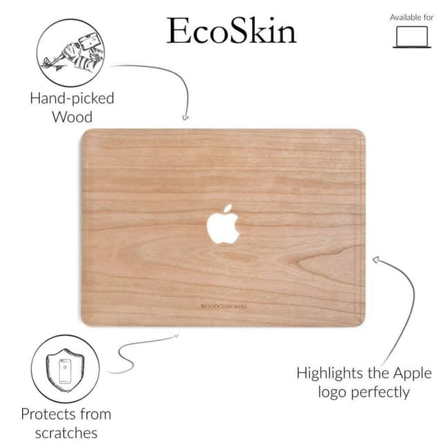 Capa Woodcessories Ecoskin para Macbook Pro 13" Cherry