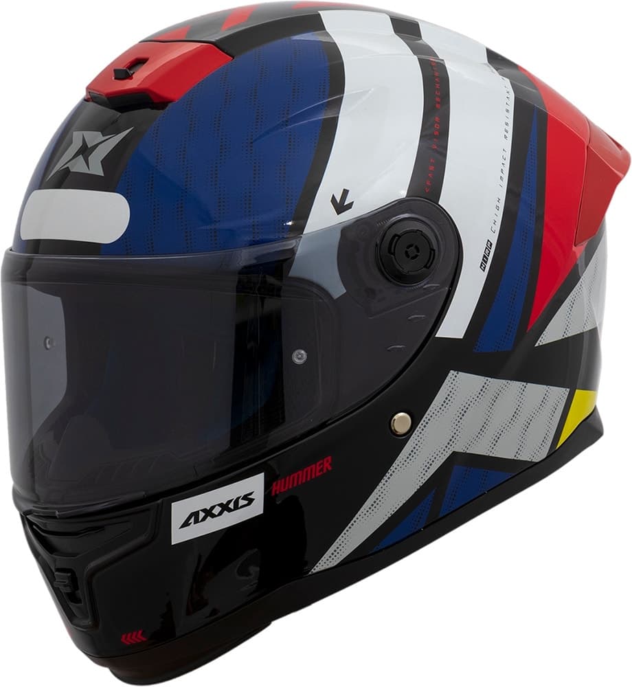 Capacete para Moto Axxis Hummer B Flex e0 - Tamanho M (57-58) - Branco Brilhante