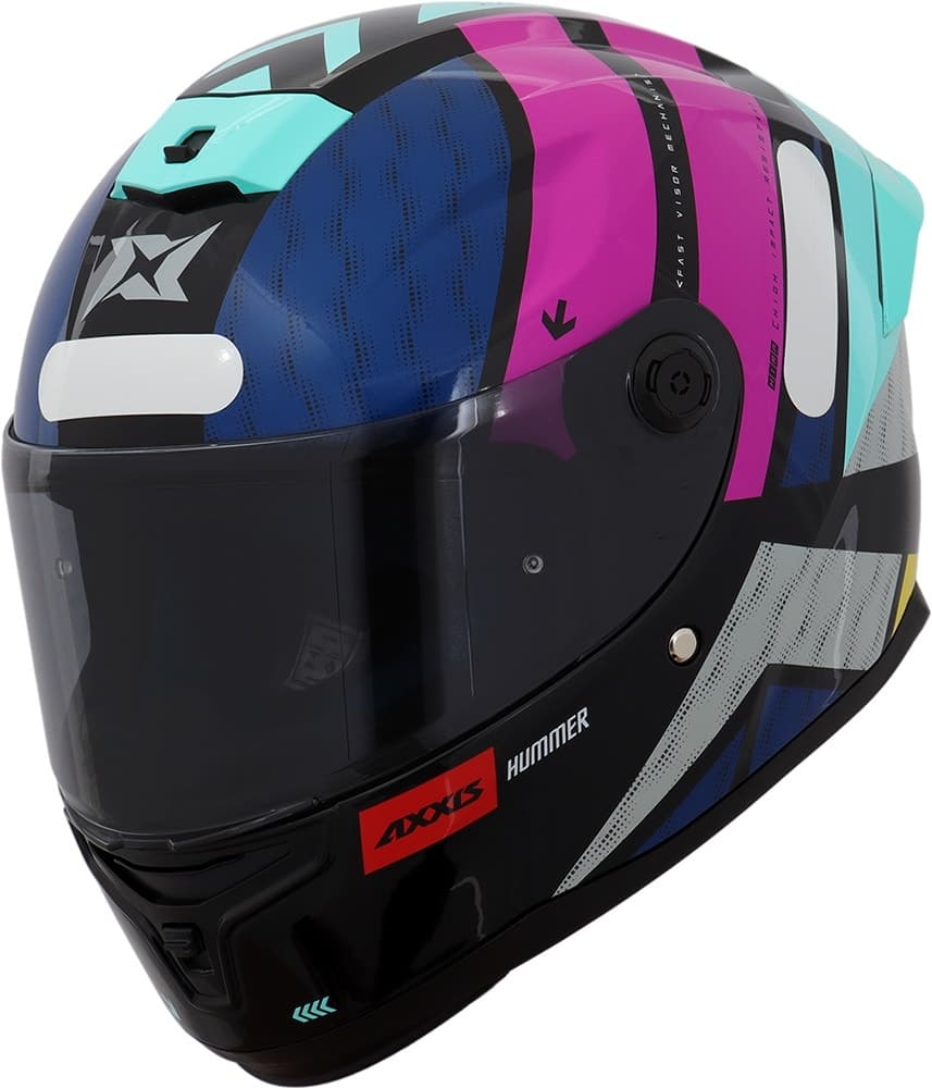 Capacete para Moto Axxis Hummer S Flex e8 Tamanho Xl (61-62) Gloss Flour Pink